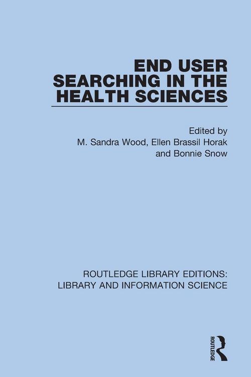 Produktbild: End User Searching in the Health Sciences