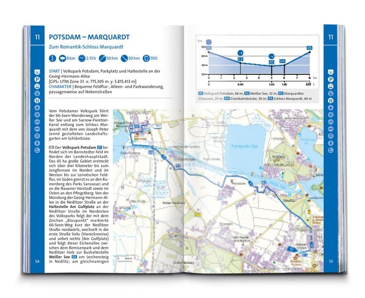 Produktbild: KOMPASS Wanderf&uuml;hrer Berlin-Brandenburg, 75 Touren mit Extra-Tourenkarte