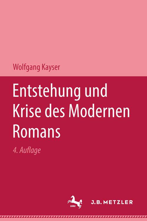 Produktbild: Entstehung und Krise des modernen Romans