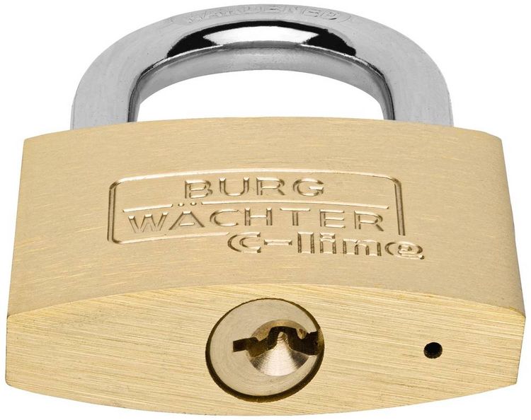 Produktbild: Burg W&auml;chter 3021 Vorh&auml;ngeschloss 50.00 mm verschieden schlie&szlig;end Messing Schl&uuml;sselschloss