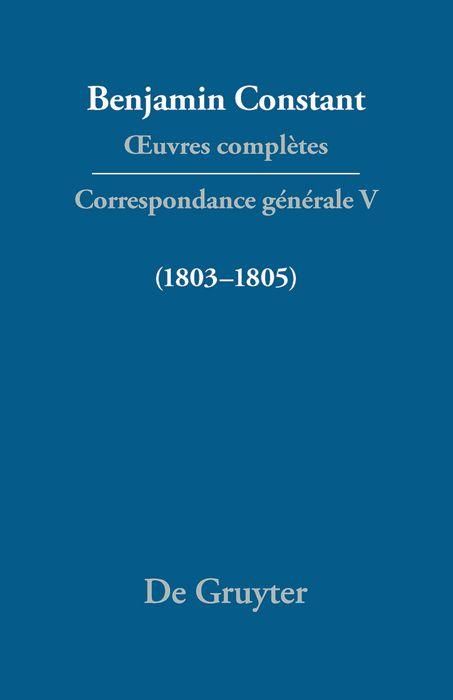 Produktbild: Correspondance 1803-1805