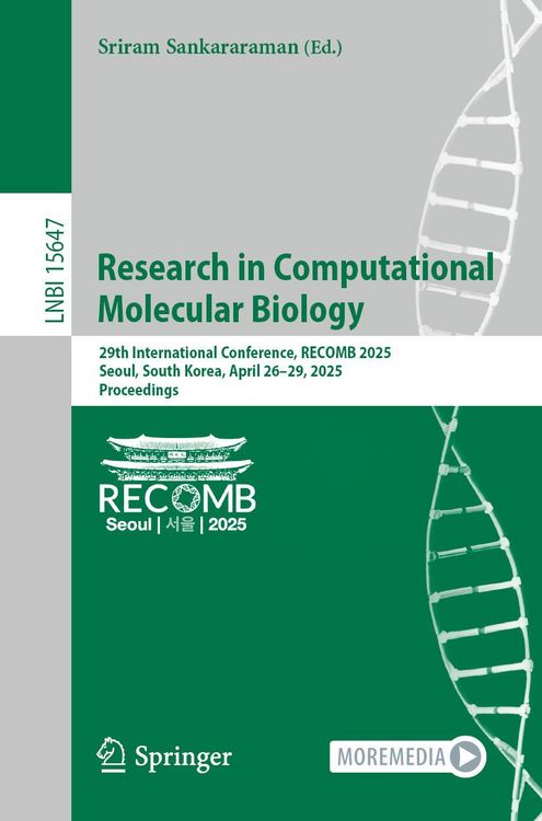 Produktbild: Research in Computational Molecular Biology