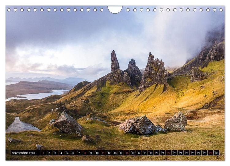 Produktbild: HIGHLAND, Lumi&egrave;res d'Ecosse (Calendrier mural 2026 DIN A4 vertical), CALVENDO calendrier mensuel