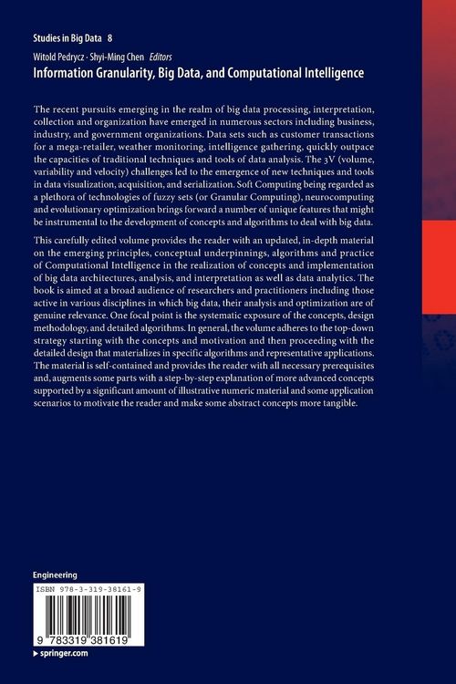 Produktbild: Information Granularity, Big Data, and Computational Intelligence