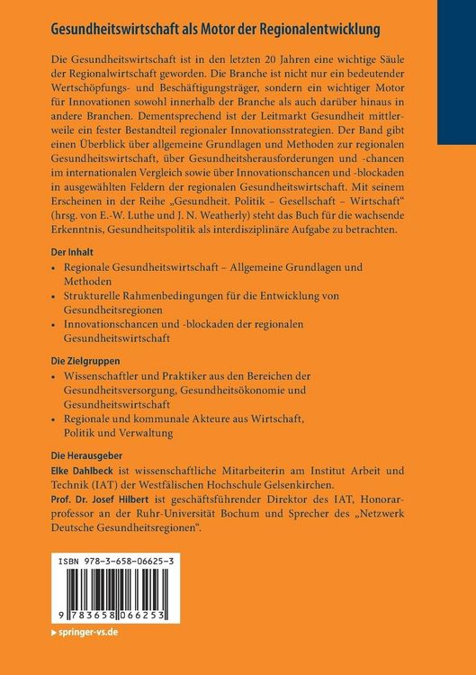 Produktbild: Gesundheitswirtschaft als Motor der Regionalentwicklung