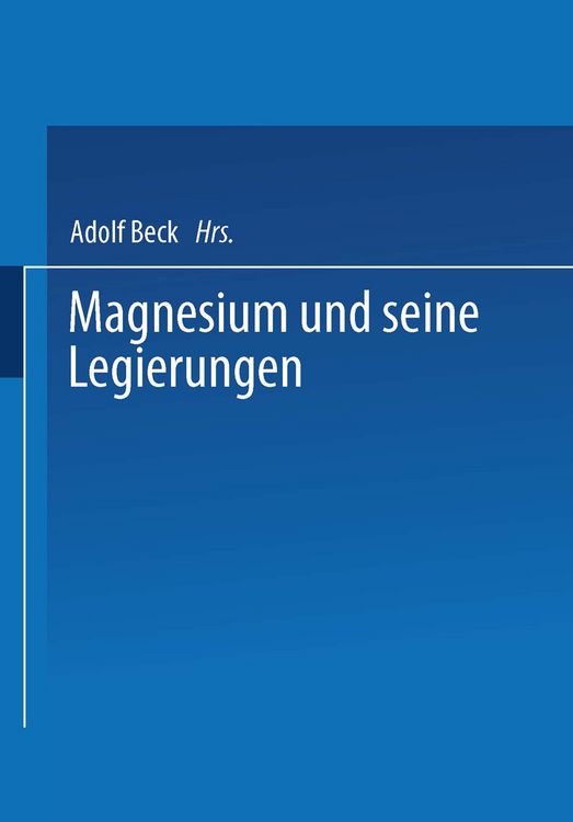 Produktbild: Magnesium und seine Legierungen