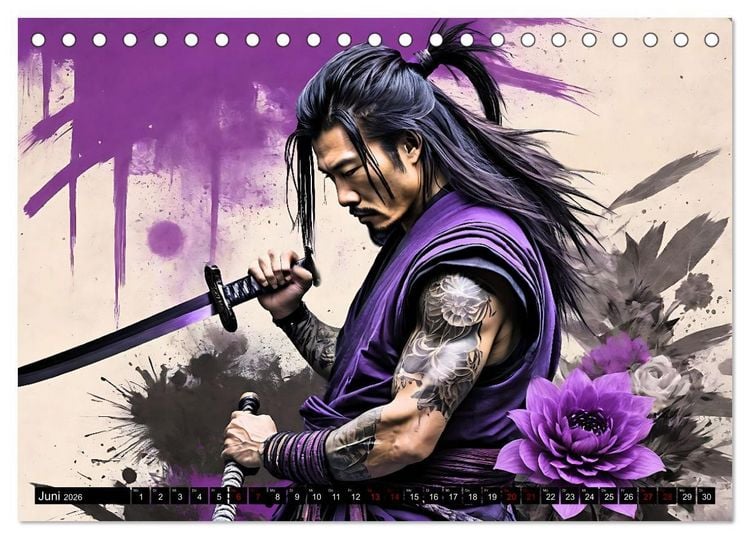 Produktbild: Samurai - Asian Spirit (Tischkalender 2026 DIN A5 quer), CALVENDO Monatskalender