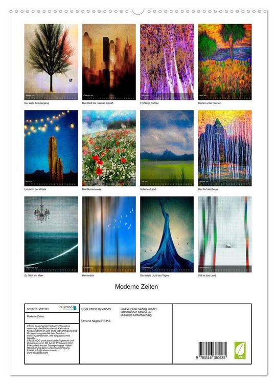 Produktbild: Moderne Zeiten (hochwertiger Premium Wandkalender 2026 DIN A2 hoch), Kunstdruck in Hochglanz