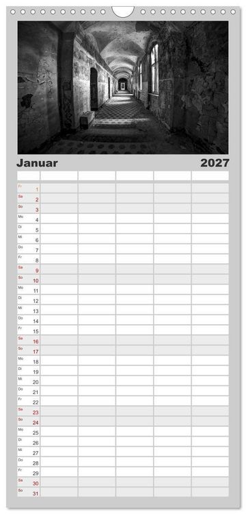 Produktbild: Familienplaner 2027 - Lost Beauty mit 5 Spalten (Wandkalender, 21 x 45 cm) CALVENDO