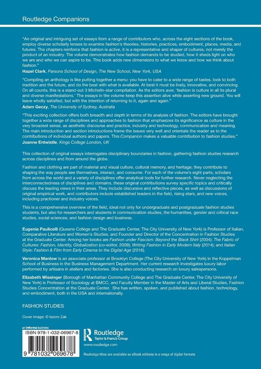 Produktbild: The Routledge Companion to Fashion Studies