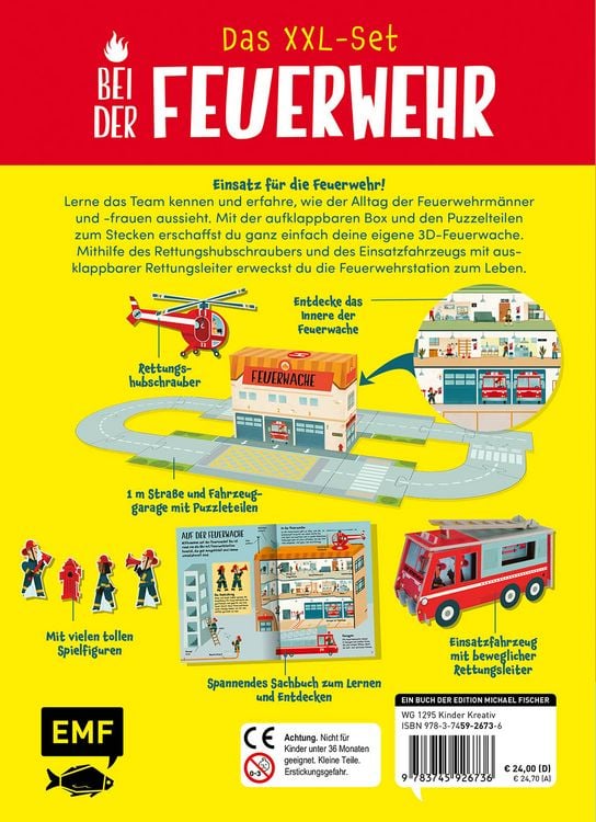 Produktbild: Das XXL-Set &ndash; Bauen, Wissen, Spielen: Bei der Feuerwehr