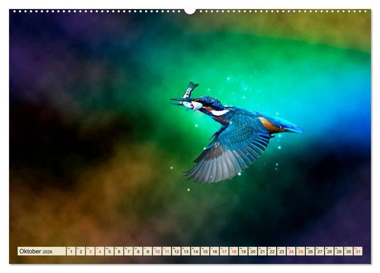 Produktbild: Wundersch&ouml;ner Eisvogel (hochwertiger Premium Wandkalender 2026 DIN A2 quer), Kunstdruck in Hochglanz