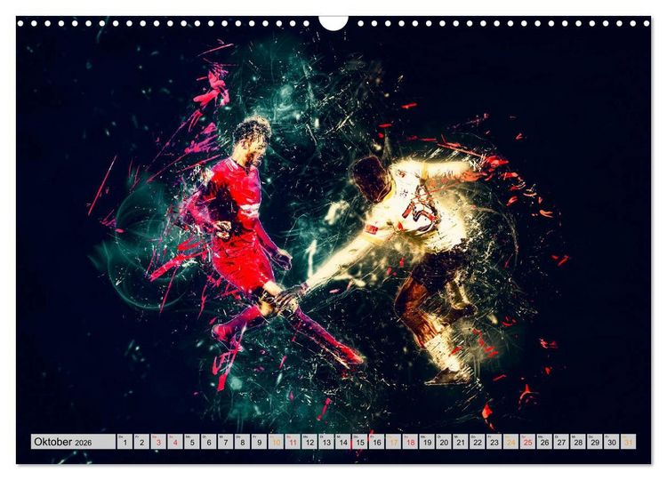 Produktbild: Fu&szlig;ball - extrem (Wandkalender 2026 DIN A3 quer), CALVENDO Monatskalender