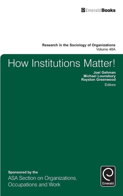 Produktbild: How Institutions Matter!