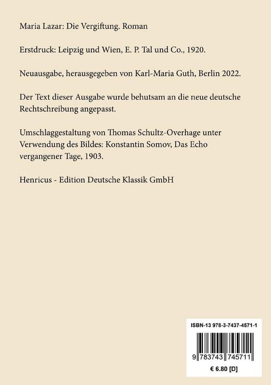 Produktbild: Die Vergiftung
