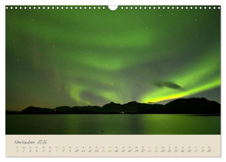 Produktbild: Zauber des Nordlichts - Aurora borealis (Wandkalender 2026 DIN A3 quer), CALVENDO Monatskalender