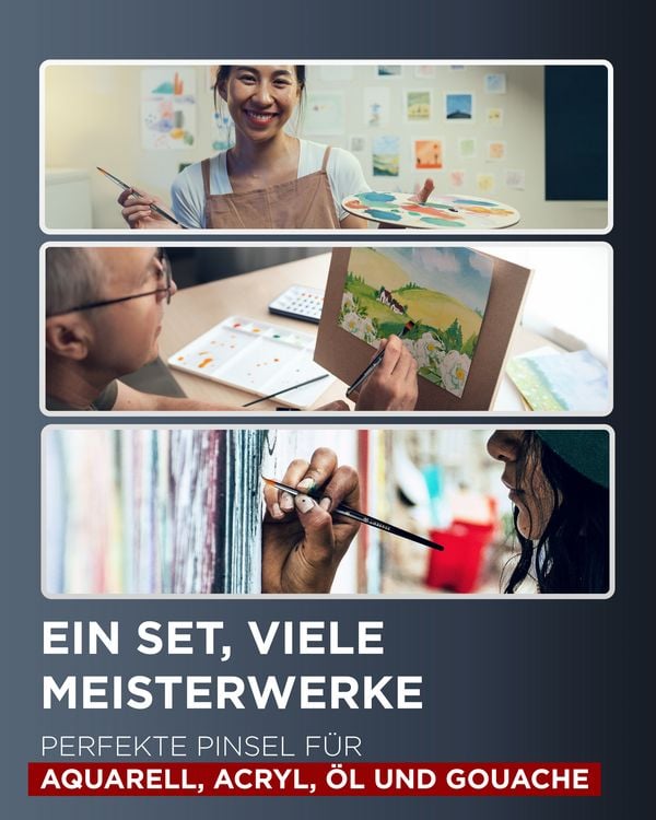 Produktbild: LIEBERGE K&uuml;nstlerpinsel Klassik &brvbar; 12 Pinsel