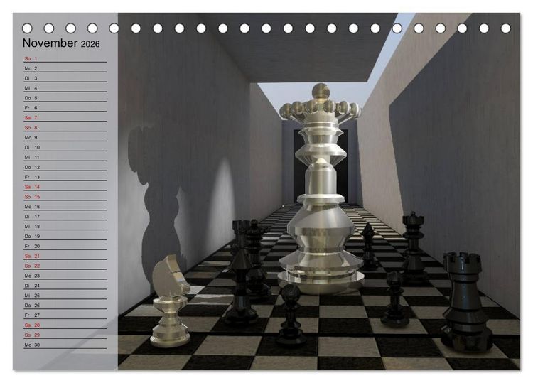 Produktbild: SCHACH - Spiel der K&ouml;nige (Tischkalender 2026 DIN A5 quer), CALVENDO Monatskalender