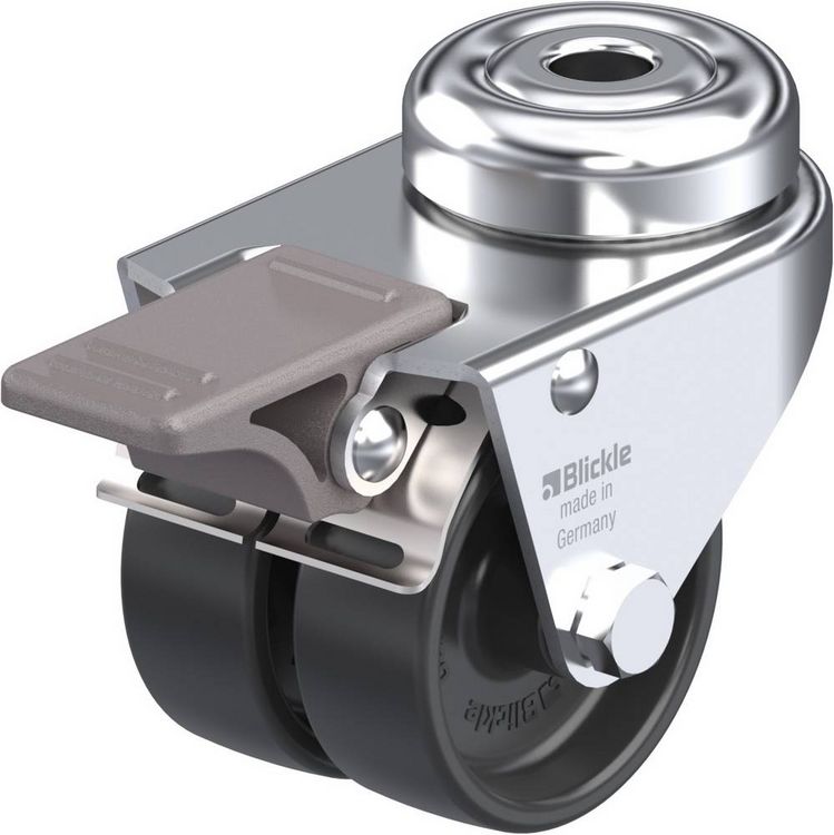 Produktbild: Blickle 276394 LMDA-POA 50G-FI Doppel-Lenkrolle Rad-Durchmesser: 50 mm Tragf&auml;higkeit (max.): 80 kg 1 St.
