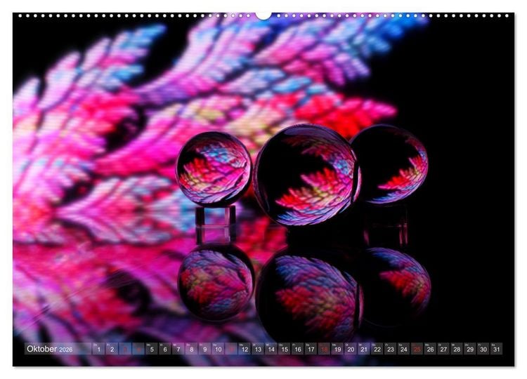 Produktbild: Glaskugeln im Licht - faszinierende Lightpaintings (hochwertiger Premium Wandkalender 2026 DIN A2 quer), Kunstdruck in Hochglanz