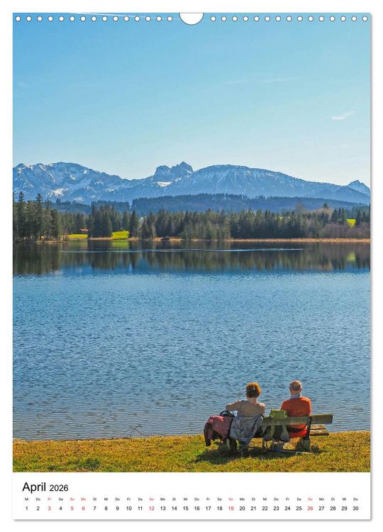 Produktbild: Allg&auml;u, Berge, Wiesen, Seen und K&uuml;he. (Wandkalender 2026 DIN A3 hoch), CALVENDO Monatskalender