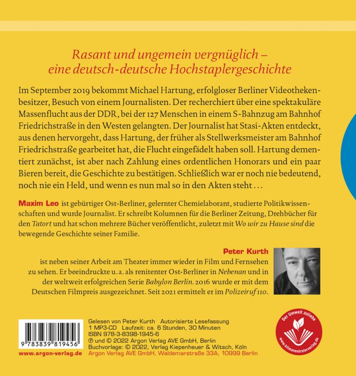 Produktbild: Der Held vom Bahnhof Friedrichstra&szlig;e