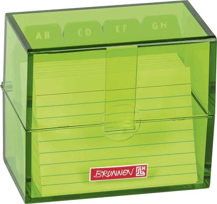 Produktbild: Brunnen Karteibox A8 gef&uuml;llt kiwi