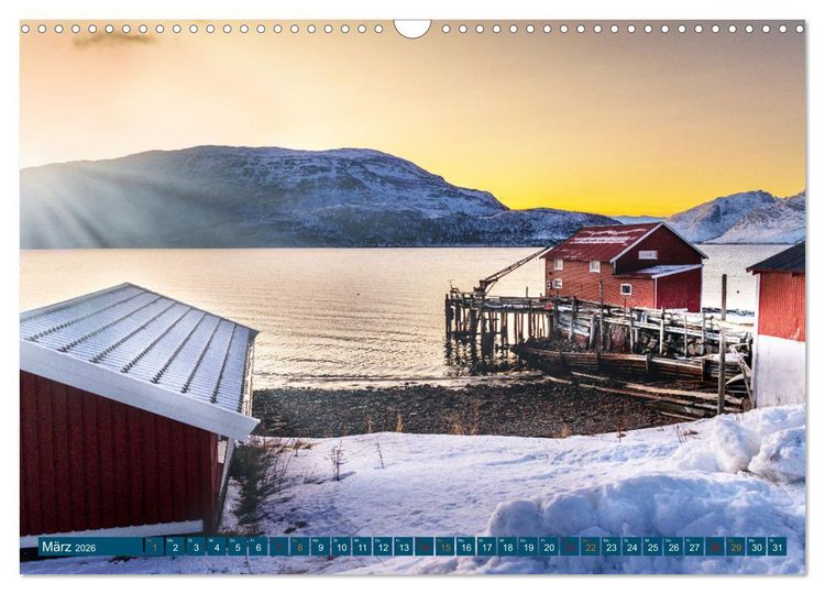 Produktbild: Von Troms&ouml; nach Sommaroy - Winter in Norwegen (Wandkalender 2026 DIN A3 quer), CALVENDO Monatskalender