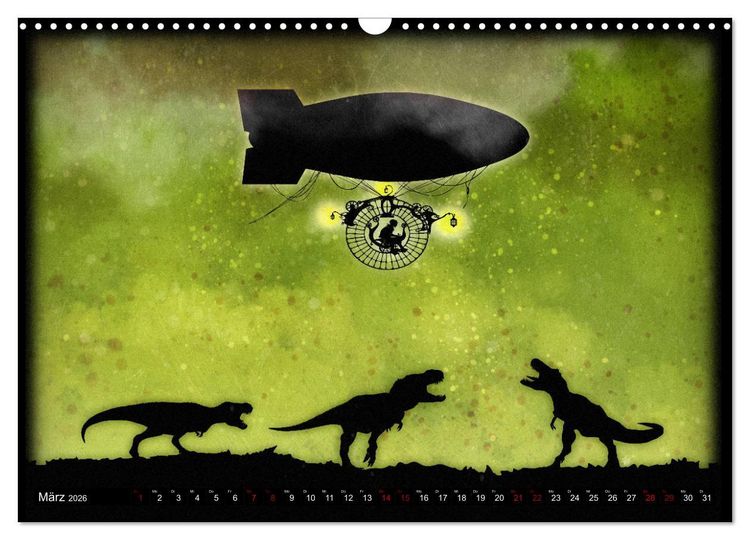 Produktbild: Luftschiffe &uuml;ber fremden Landschaften (Wandkalender 2026 DIN A3 quer), CALVENDO Monatskalender