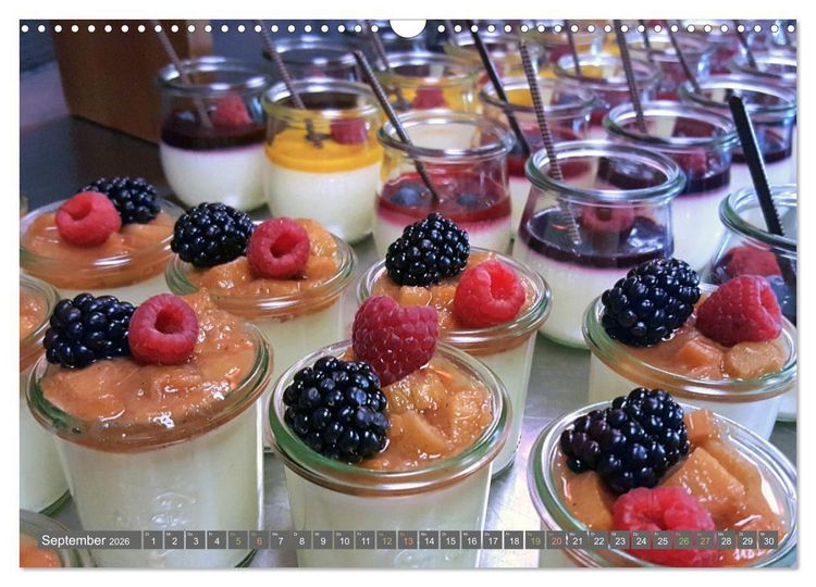 Produktbild: Perfekt angerichtet - Fingerfood, Appetizer und Desserts (Wandkalender 2026 DIN A3 quer), CALVENDO Monatskalender