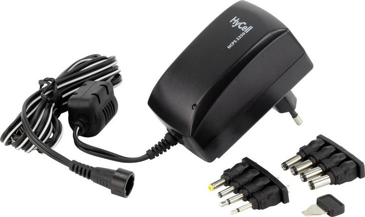 Produktbild: HyCell 1201-0010 Steckernetzteil, einstellbar 5 V/DC, 6 V/DC, 7.5 V/DC, 9 V/DC, 12 V/DC, 13.5 V/DC, 15 V/DC 3000 mA 36 W