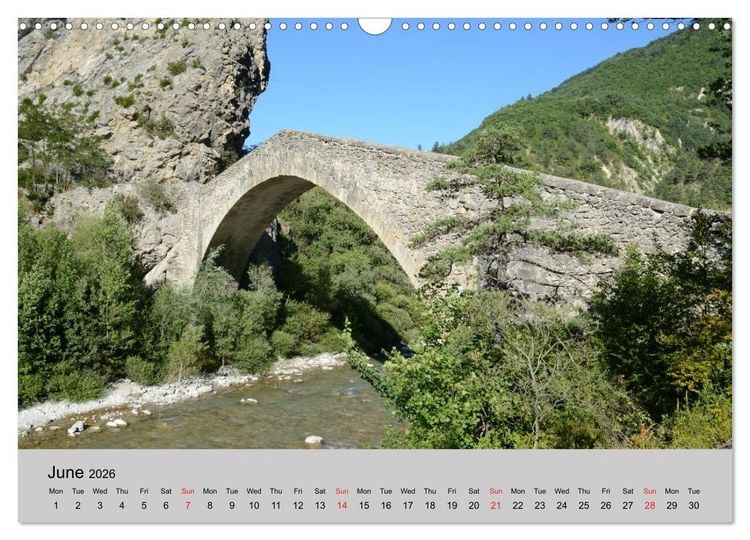 Produktbild: Historic Bridges of Provence (Wall Calendar 2026 DIN A3 landscape), CALVENDO 12 Month Wall Calendar