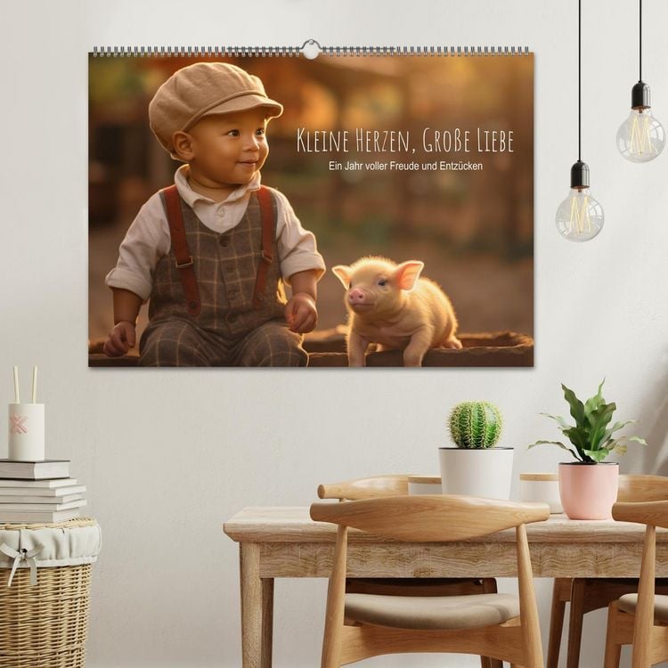 Produktbild: Kleine Herzen, Gro&szlig;e Liebe: Ein Jahr voller Freude und Entz&uuml;cken (Wandkalender 2026 DIN A2 quer), CALVENDO Monatskalender