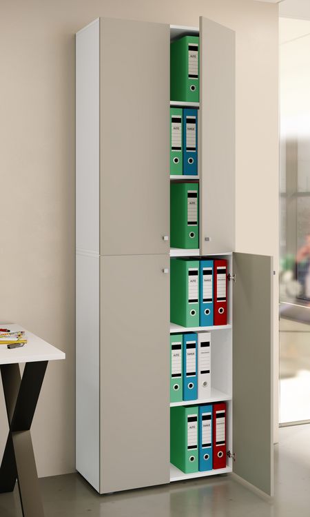 Produktbild: B&uuml;roschrank B&uuml;cher Ordner Aktenschrank Lona 6fach