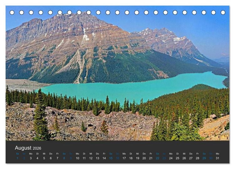 Produktbild: Der weite Westen Kanadas - Banff und Yoho National Park (Tischkalender 2026 DIN A5 quer), CALVENDO Monatskalender