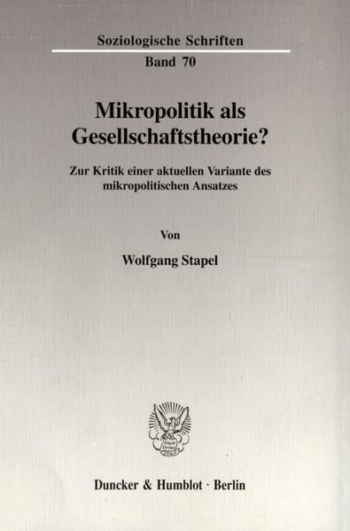 Produktbild: Mikropolitik als Gesellschaftstheorie?