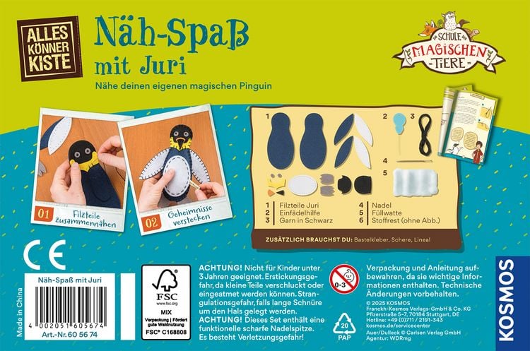 Produktbild: Die Schule der magischen Tiere N&auml;hspa&szlig; mit Juri