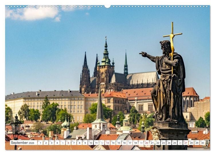 Produktbild: Tschechische Republik - Prag (Wandkalender 2026 DIN A2 quer), CALVENDO Monatskalender