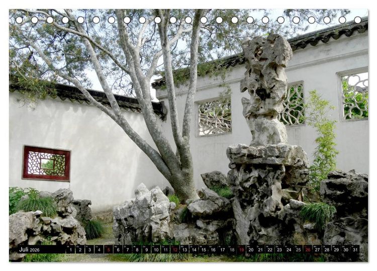 Produktbild: Im chinesischen Garten (Tischkalender 2026 DIN A5 quer), CALVENDO Monatskalender