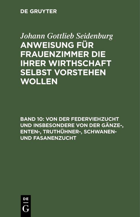 Produktbild: Von der Federviehzucht und insbesondere von der G&auml;nze-, Enten-, Truth&uuml;hner-, Schwanen- und Fasanenzucht