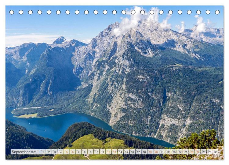 Produktbild: Berchtesgadener Land - Welt der Berge und Seen (Tischkalender 2026 DIN A5 quer), CALVENDO Monatskalender