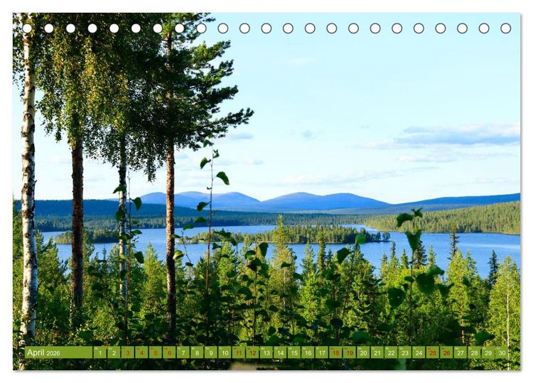 Produktbild: Finnisch Lappland (Tischkalender 2026 DIN A5 quer), CALVENDO Monatskalender