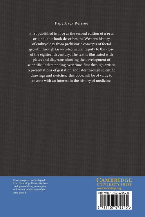 Produktbild: A History of Embryology