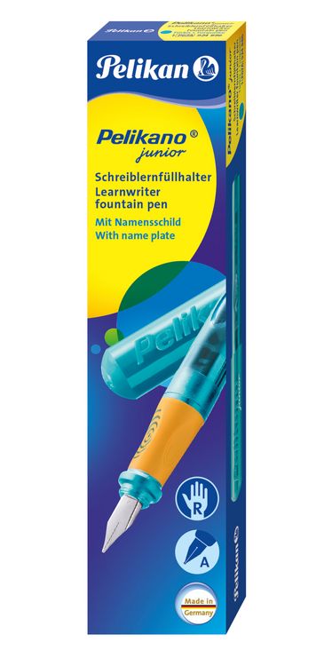 Produktbild: Pelikan Schreiblernf&uuml;llhalter Pelikano Junior, T&uuml;rkis, Feder A, f&uuml;r Rechtsh&auml;nder