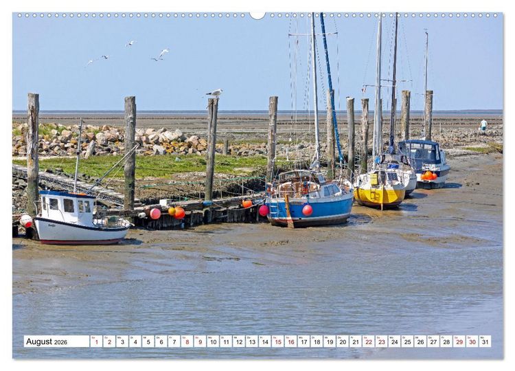 Produktbild: Moin Nordfriesland - Urlaub an der Nordseek&uuml;ste (Wandkalender 2026 DIN A2 quer), CALVENDO Monatskalender