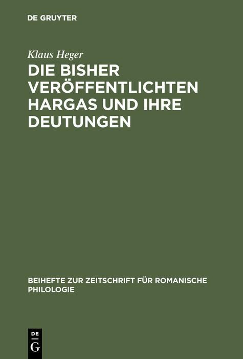 Produktbild: Die bisher ver&ouml;ffentlichten Hargas und ihre Deutungen