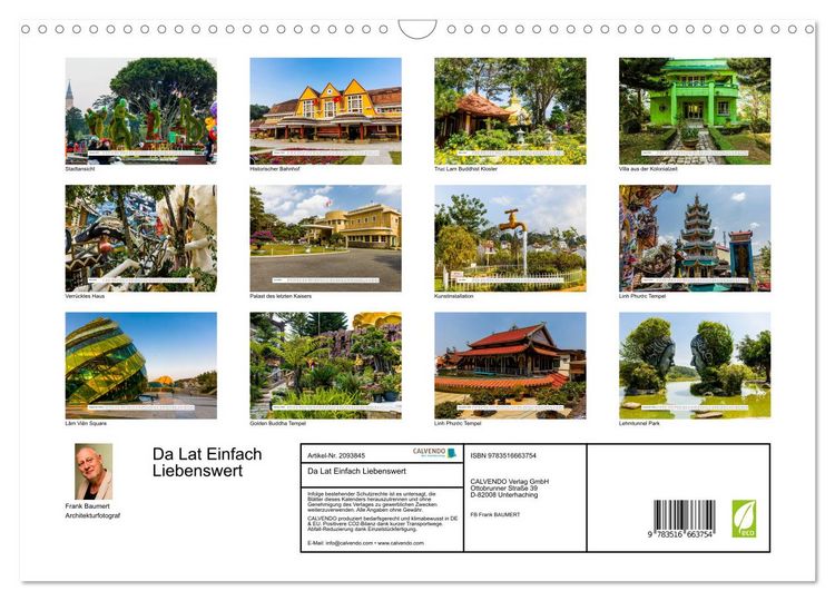 Produktbild: Da Lat Einfach Liebenswert (Wandkalender 2026 DIN A3 quer), CALVENDO Monatskalender