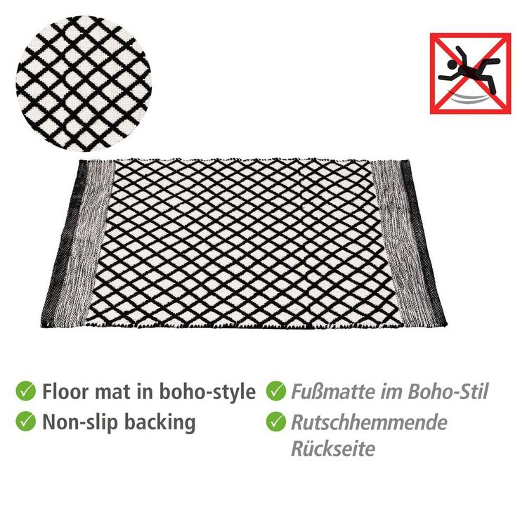 Produktbild: Badematte Mod. Tara, hergestellt aus recycelten PET-Flaschen (100 % Polyester)