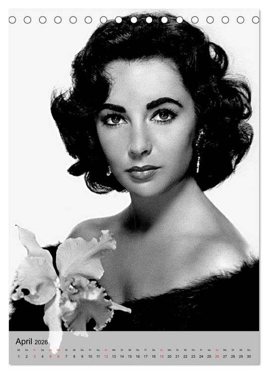 Produktbild: Elizabeth Taylor (Tischkalender 2026 DIN A5 hoch), CALVENDO Monatskalender