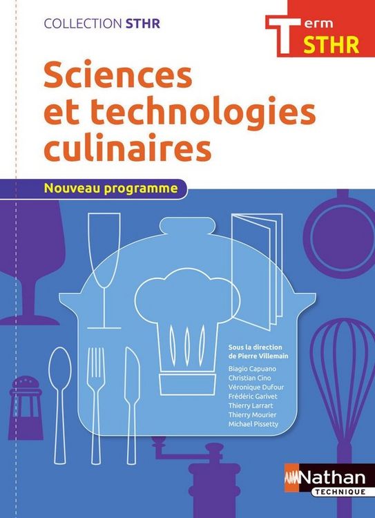Produktbild: Sciences et Technologies Culinaires; Terminale Sthr; Livre de l